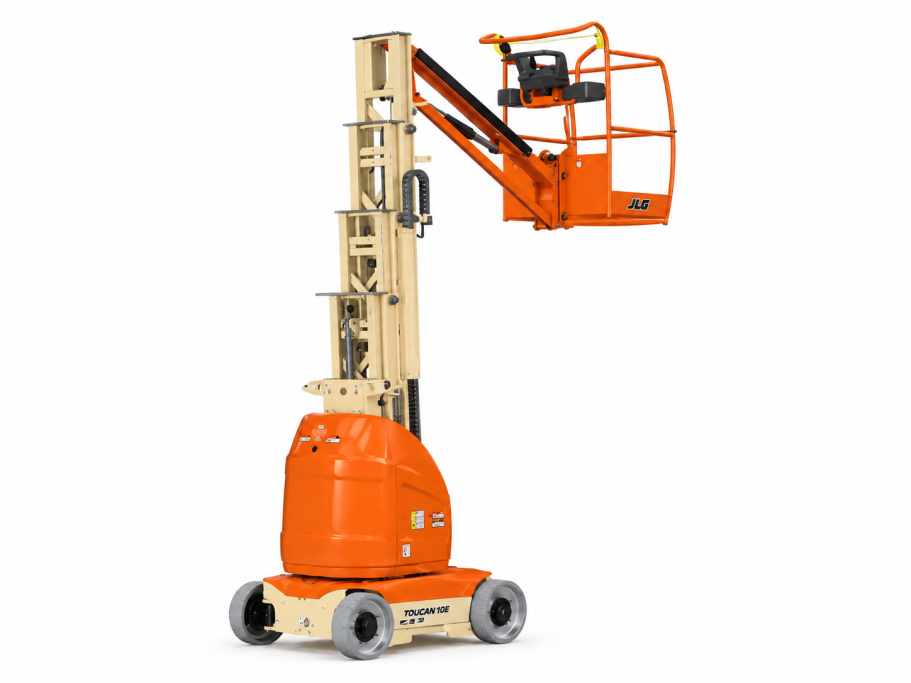 Plataforma de mástil vertical con brazo articulado de 8 metros